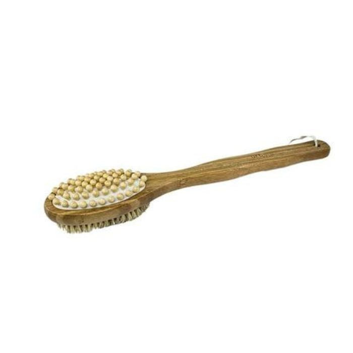 the anti-cellulite brush over view on white background