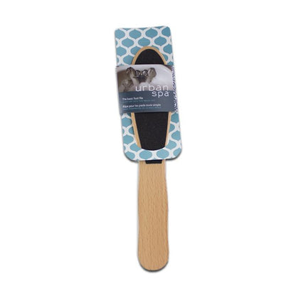 the basic foot file in package front view on white background 