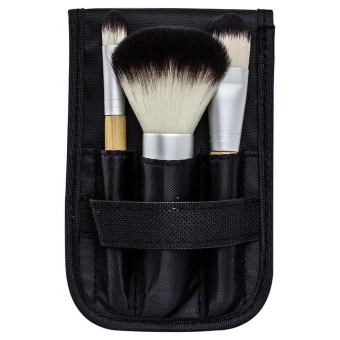 the beautiful bamboo brush kit front view on white background