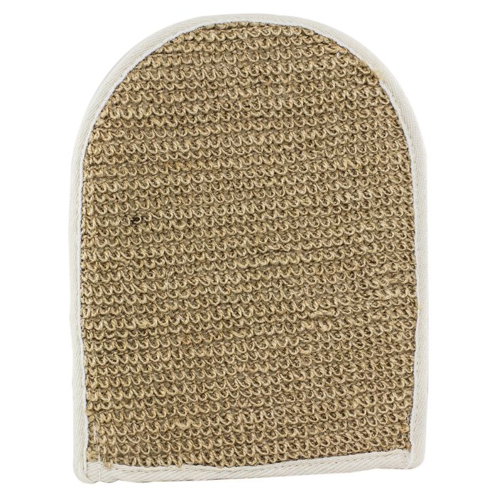 body lovig bath mitt view of exfoliating side on white backround