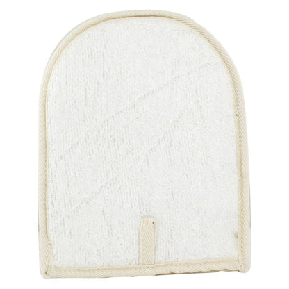 body lovig bath mitt view of soft side on white backround