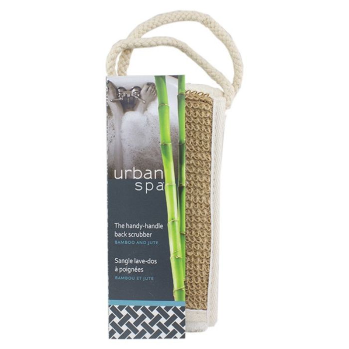 the handy-handle back scrubber in package front view on white background