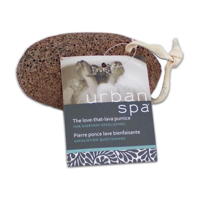 love that lava pumice stone and lable front view on white bacground