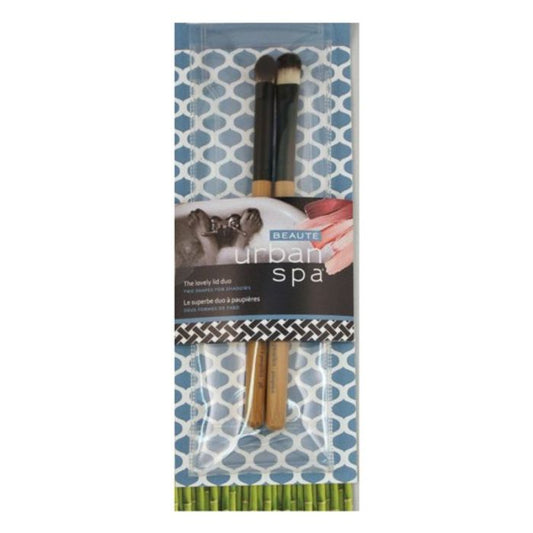 lovely lid duo eye makeup brushes in package front view on white background