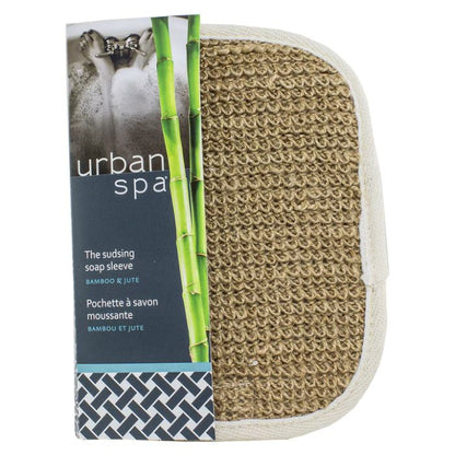 the sudsing soap sleeve in package  over view on white background