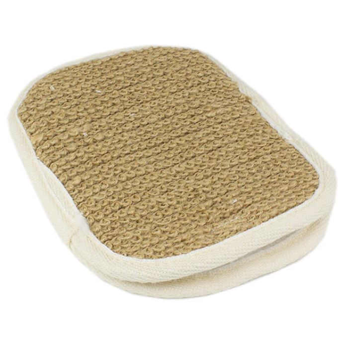 the sudsing soap sleeve exfoliating side over view on white background