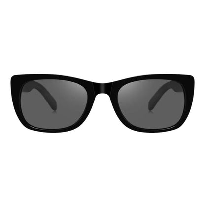 tofino sunglasses black frames and black lenses front view on white background