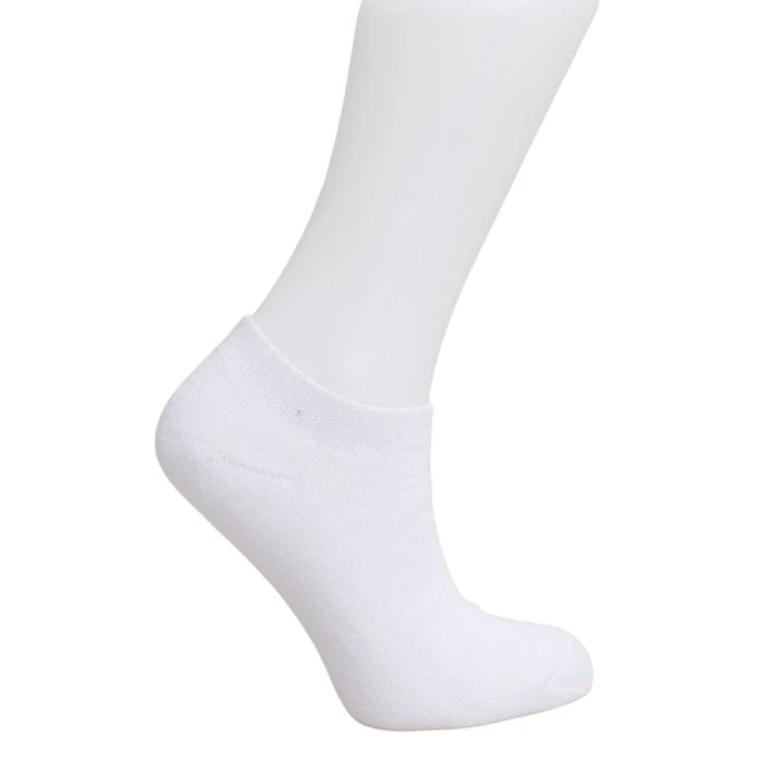 womens white activewear ankle sock set on a white background 
