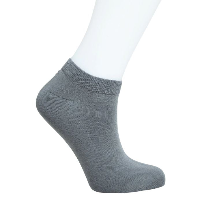 womens charcoal grey ankle sock set on a white background 