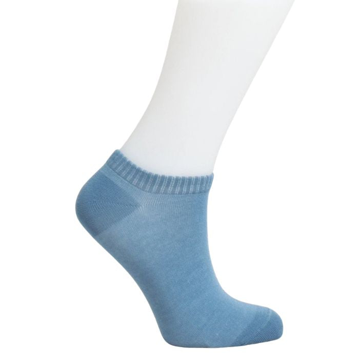 womens denim blue ankle sock set on a white background 