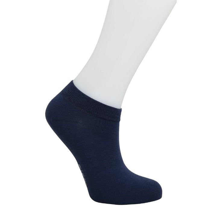 womens navy blue ankle sock set on a white background 