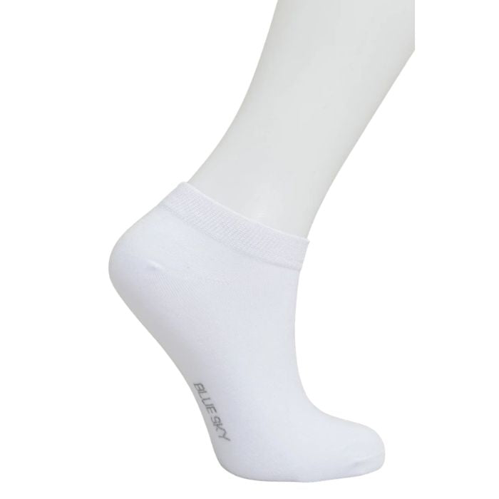 womens white ankle sock set on a white background 