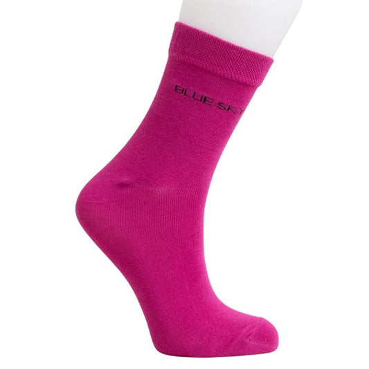 womens berry pink dress sock set on a white background