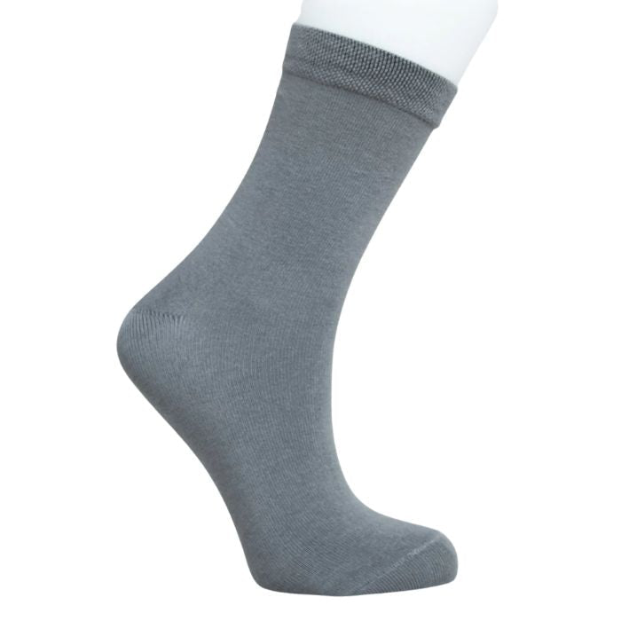 womens charcoal grey dress sock set on a white background