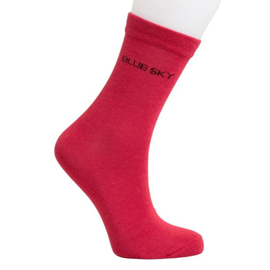 womens red dress sock set on a white background