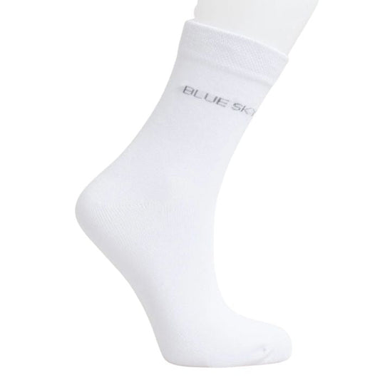 womens white dress sock set on a white background