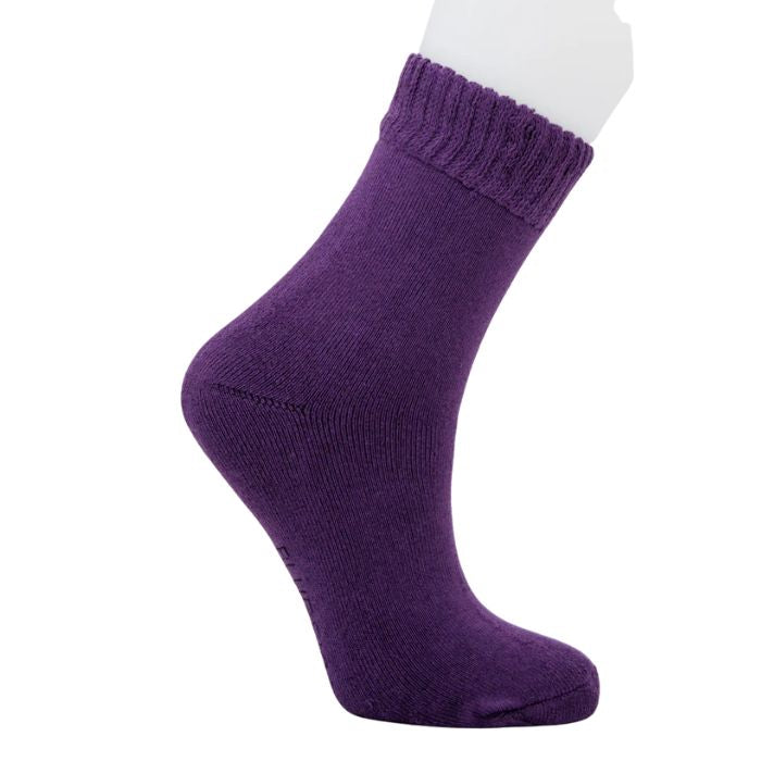 womens purple health sock set on a white background 