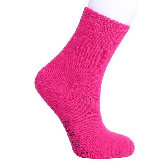 womens berry pink merino wool sock set on a white background 