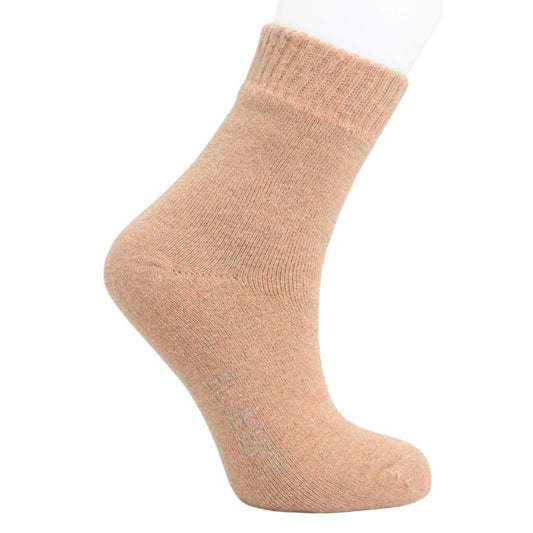 womens camel brown merino wool sock set on a white background 