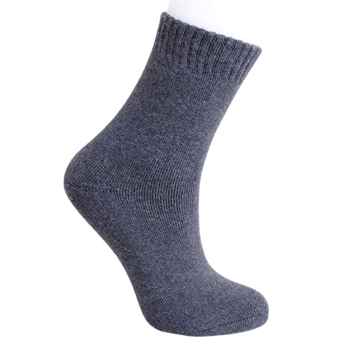 womens charcoal grey merino wool sock set on a white background 