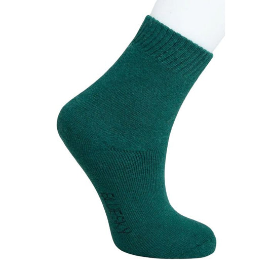 womens forest green merino wool sock set on a white background 