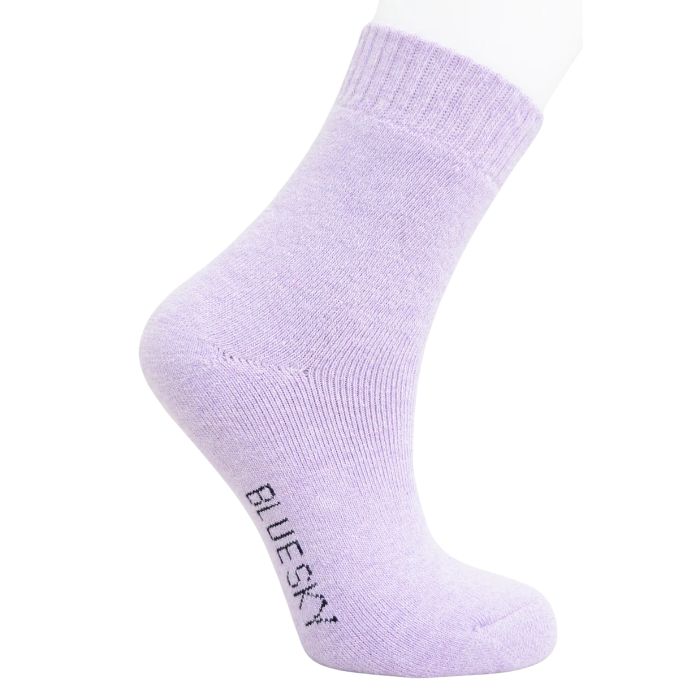 womens lavender purple merino wool sock set on a white background 