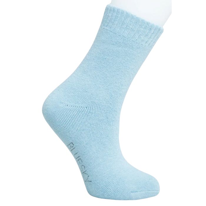 womens ocean blue merino wool sock set on a white background 