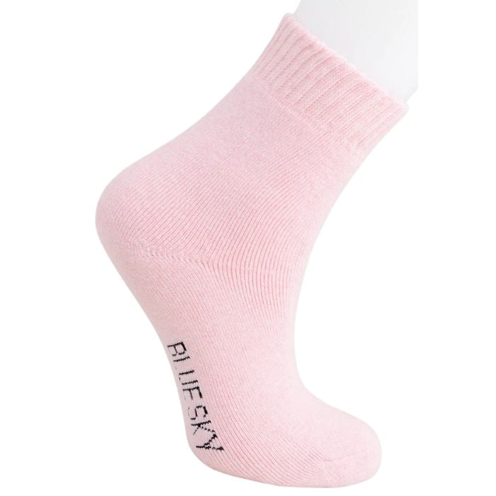 womens pink merino wool sock set on a white background 