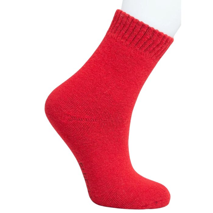 womens red merino wool sock set on a white background 