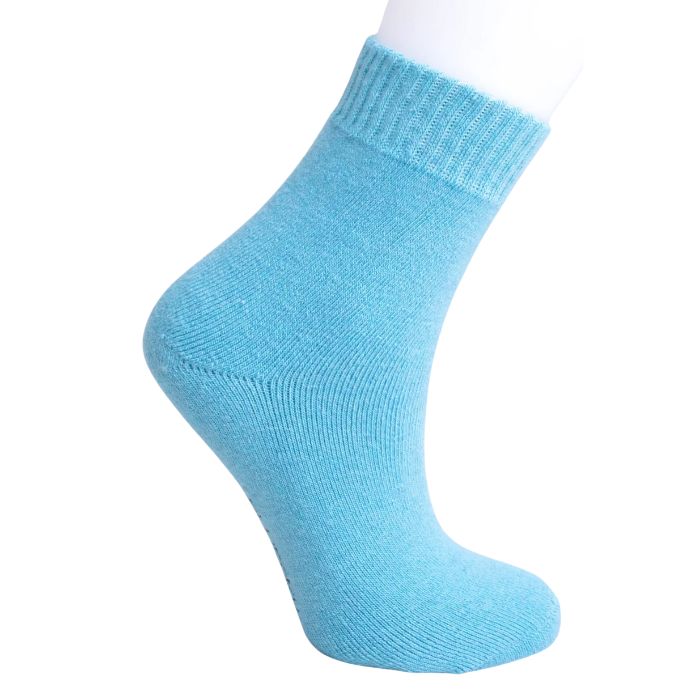 womens turquoise blue merino wool sock set on a white background 
