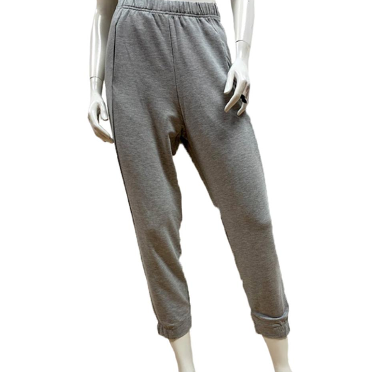 Sweet Candy! This jogger has a comfortable elastic waist, cuffed legs, and a front seam detail that elongates the leg plus holds the front pockets. A dreamy new pant that is so comfortable, you will never want to take them off!  Proudly Made in Canada  Fabrication: French Terry 66% Bamboo, 28% Cotton, 6% Spandex  $115.00 light grey