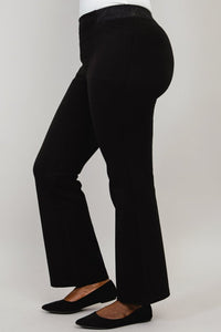 Create long lines with the Daya Pant in luxe Modal, a natural fiber with a touch of structure and weight. The Daya pant flatters; narrow through hip and thigh, with a slim fit and a slight flare to balance the silhouette. Seaming down the front and back elongates and adds subtle texture. The fabric waistbands at the front and back combine with flat elastic at either side to ensure a smooth look and comfortable wear.  Fabrication: 95% Modal, 5% Lycra  BLUE SKY  Blue Sky fit guide - True to size Black $95.00