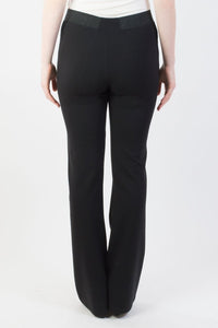 Create long lines with the Daya Pant in luxe Modal, a natural fiber with a touch of structure and weight. The Daya pant flatters; narrow through hip and thigh, with a slim fit and a slight flare to balance the silhouette. Seaming down the front and back elongates and adds subtle texture. The fabric waistbands at the front and back combine with flat elastic at either side to ensure a smooth look and comfortable wear.  Fabrication: 95% Modal, 5% Lycra  BLUE SKY  Blue Sky fit guide - True to size Black $100.00