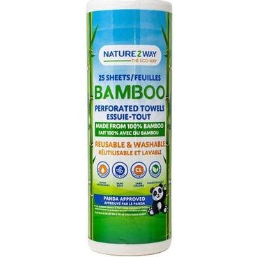 NatureZway  Bamboo Perforated Towel, washable and reusable sheets. With 25 sheets that can be used up to 100 times per sheet!  NAYUREZWAY $8.00