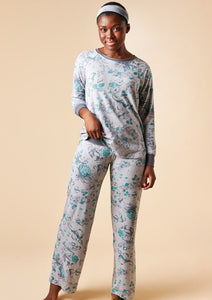 Women Sleepwear Pyjamas Long Sleeve Nightwear Set