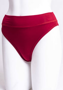 Thong Briefs High waist - Red - Ladies