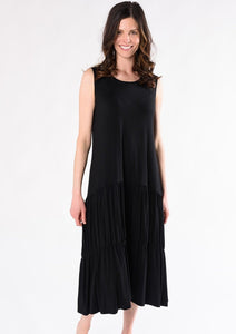 The Allison Maxi Dress is airy, breathable, and soft; a piece you’ll live in all summer long. With an A-line body and tiered panels that will make you want to twirl! On cooler evenings it looks great with a cardigan or a jean jacket. Fabrication: 95% Viscose from Bamboo 5% Spandex TERRERA $90.00 Black
