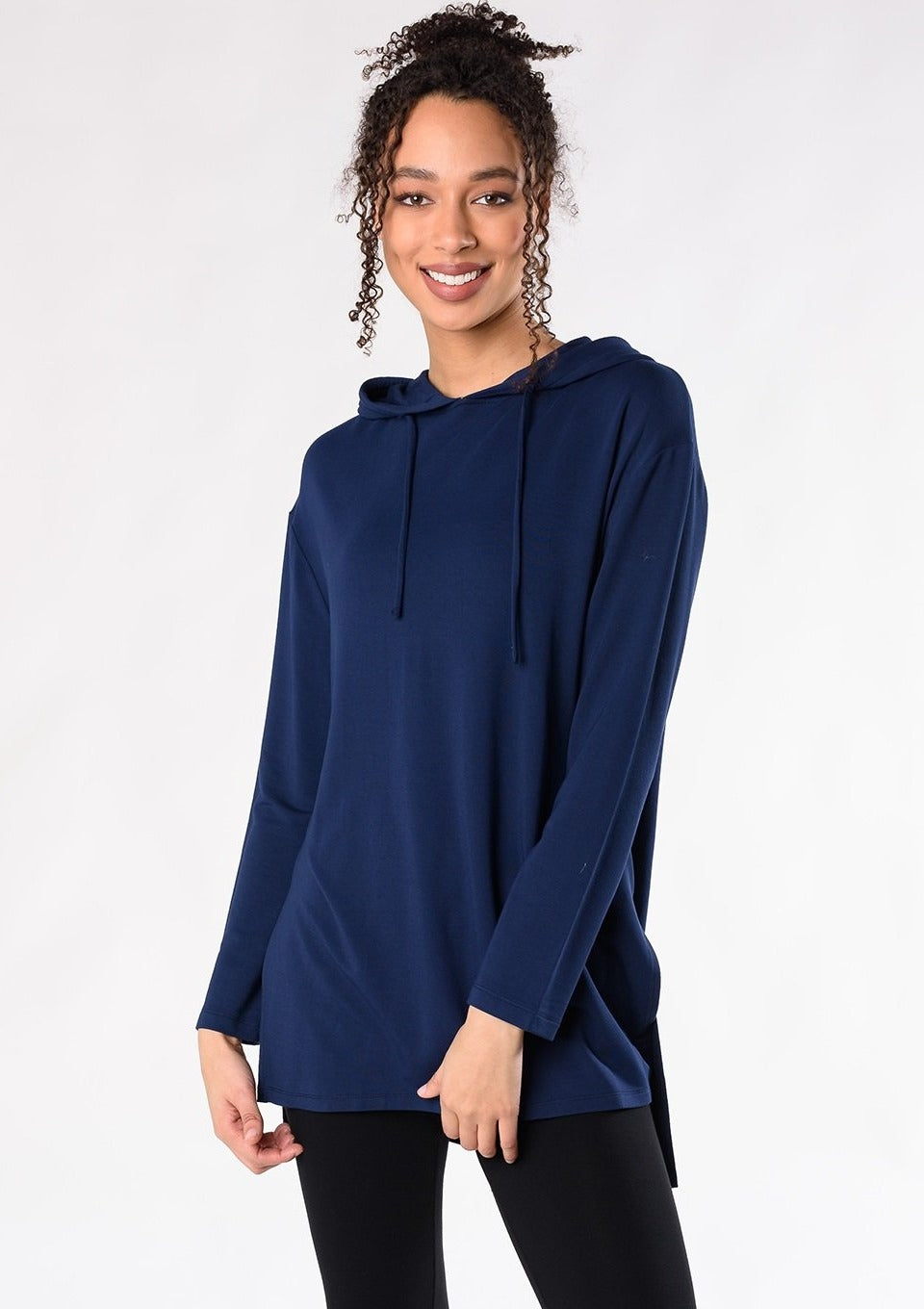 Emily Tunic Hoodie- Ink Blue