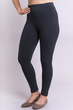 The flocked lining of Bobbi Bamboo Fleece Leggings provides ultra-soft insulation against cold and damp. deep rise ensures a fit to the natural waist, and a gusset allows for active wear with no seam separation. The waistband is wrapped elastic, with a single flat-locked seam. In addition, natural fibres are soft, breathable, and moisture-wicking  Fabrication: 67% Bamboo, 28% Cotton, 5% Lycra  BLUE SKY  Blue Sky fit guide - generous. Go down a size $65.00 colour Granite Grey