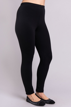 The flocked lining of Bobbi Bamboo Fleece Leggings provides ultra-soft insulation against cold and damp. deep rise ensures a fit to the natural waist, and a gusset allows for active wear with no seam separation. The waistband is wrapped elastic, with a single flat-locked seam. In addition, natural fibres are soft, breathable, and moisture-wicking  Fabrication: 67% Bamboo, 28% Cotton, 5% Lycra  BLUE SKY  Blue Sky fit guide - generous. Go down a size $65.00 colour Black
