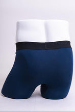 Men everywhere rave about our underwear! The updated boxer offers convenient front-door access. Soft breathable Bamboo is easy on the skin, for smooth wear. Natural anti-bacterial properties make Bamboo the ideal fabric for men's underwear.   Fabrication: BAMBOO - 95% Bamboo 5% Lycra   Fabrication - BAMBOO MODAL -50% Bamboo 42% Modal 8% Lycra  BLUE SKY $15.00 colour black indigo Blue