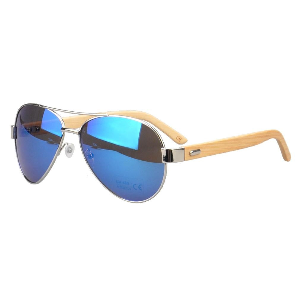 The beauty of the Jacaranda tree when in full bloom is renowned. In many parts of the world such as Mexico , Los Angeles and Zimbabwe the blooming of the Jacaranda tree is welcomed as a sign of spring.  Inspired by the Jacaranda tree we included a blue mirrored lens and like the blue flowers of the tree itself our Jacaranda Aviator is a sure sign of the spring and summer to come. KUMA Plants a Tree for Every Pair Sold! 100% UVA/UVB protection Handcrafted Natural Bamboo Temples KUMA $35.00 Blue Mirrored