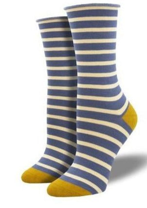 Soft, Breathable, Moisture Wicking, Antibacterial, Hypoallergenic, Amazing! One Size Fits Most (Women's 5-11) Fabrication: 66% Rayon from Bamboo, 32% Nylon, 2% Spandex SockSmith Blue $20.00