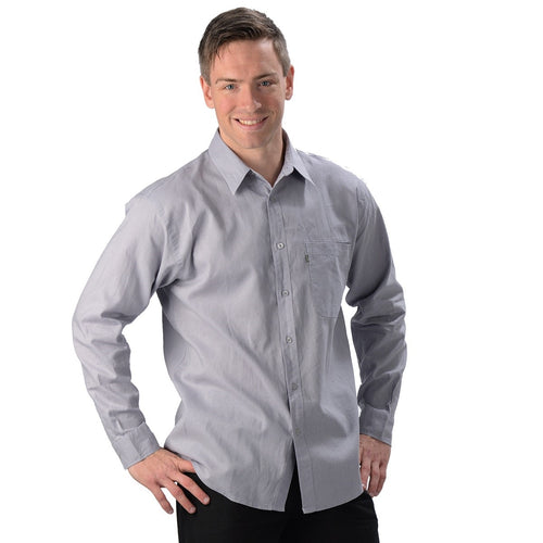 The Ryan dress shirt is the perfect weight, long sleeve dress shirt for business with or without a tie. Very comfortable as a casual outfit, with tone on tone buttons and a single front pocket. A must have for every wardrobe! Fabrication: 55% Hemp 45% Organic Cotton Eco-Essentials Colour Grey $80.00