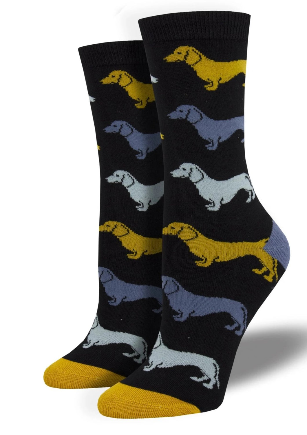 Brown with Dachshunds. Soft, Breathable, Moisture Wicking, Antibacterial, Hypoallergenic, Amazing Socks! One Size Fits Most (Men's 7-13) Fabrication: 66% Rayon from Bamboo, 32% Nylon, 2% Spandex SockSmith $22.00
