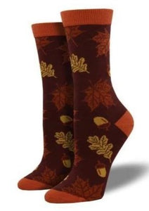 Auburn orange with leaves. Soft, Breathable, Moisture Wicking, Antibacterial, Hypoallergenic, Amazing Socks! One Size Fits Most (Women's 5-11) Fabrication: 66% Rayon from Bamboo, 32% Nylon, 2% Spandex SockSmith $ 20.00 