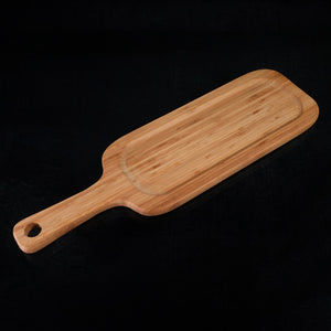 20" x 6" Made with Bamboo the meat cutting board has a high edge to catch the juices. VERDICI $25.00
