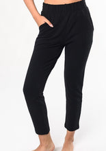 The Giselle pants are comfortable with a crop ankle. These mid-rise pull-on ankle pants have an elastic waistband and are made from a blend of cotton and bamboo, you are going to love! Fabrication: 67% Viscose from Bamboo 29% Cotton 4% Spandex $90.00 Black