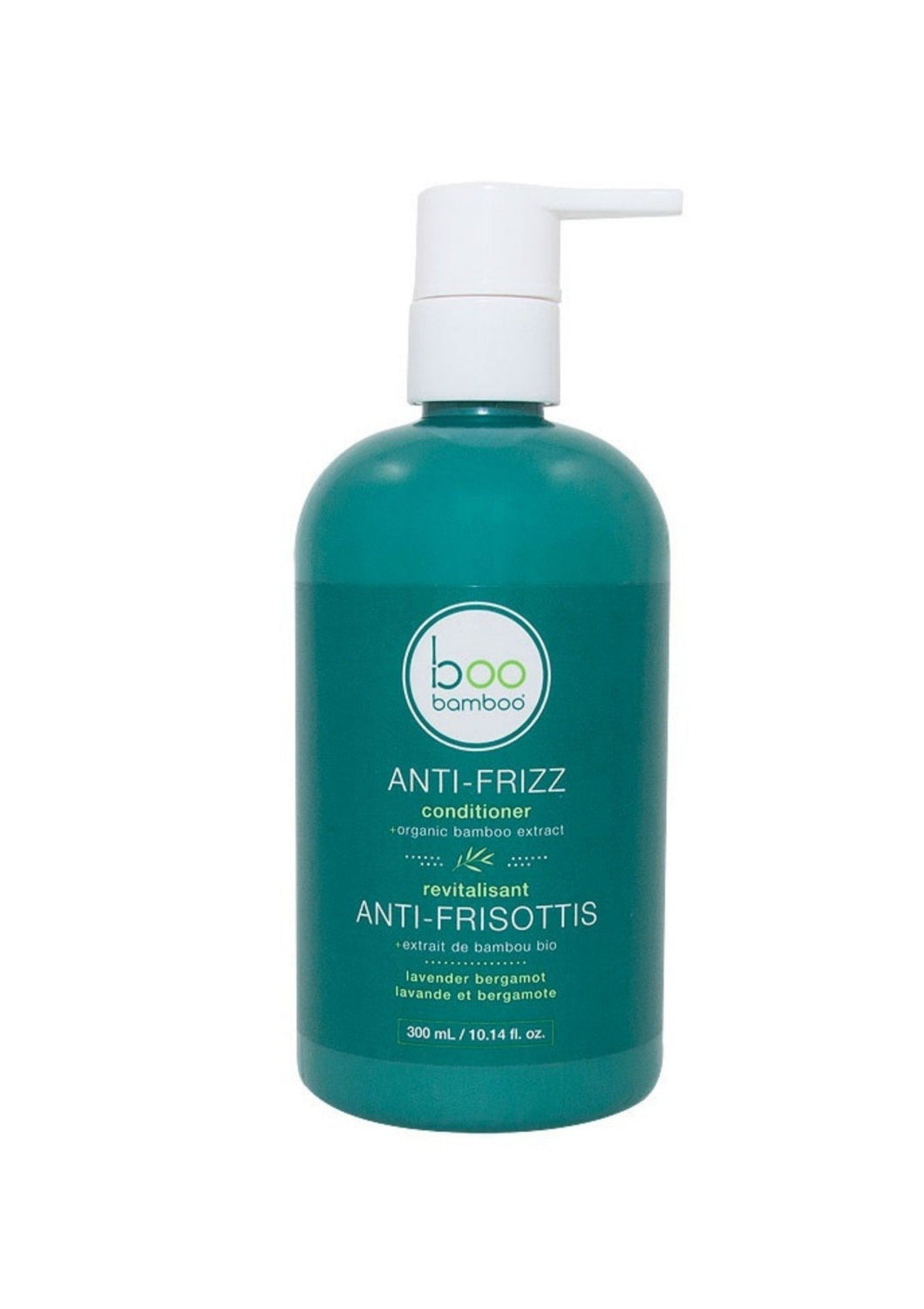 Defy frizz and fly-away hairs, repair damaged hair and moisturize with the Anti-Frizz Conditioner packed with Vitamin B5 and algae extracts. boo bamboo's lavender fragranced formula works from the inside out provide a smoother and healthier appearance for your hair. 300ml $13.00
