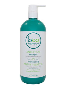 Frizzy or unruly hair be gone with boo bamboo Anti-Frizz Shampoo! Infused with natural oils, bamboo and algae extracts, boo bamboo's lavender fragranced shampoo builds a barrier around hair to reduce frizz and tame unmanageable and fly-away hair. 1L $25.00
